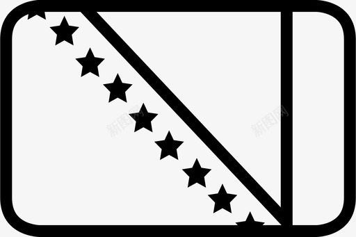 波黑国旗地形地点图标图标