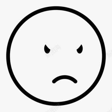 愤怒烦恼表情图标图标