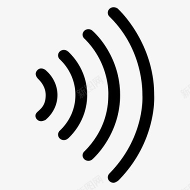波形非接触式wifiwifi图标图标