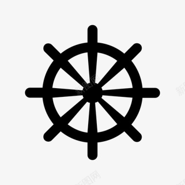 旅游标志舵手方向盘舵柄图标图标