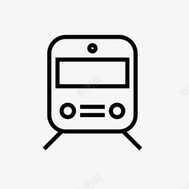 公共交通标识火车运输有轨电车图标图标