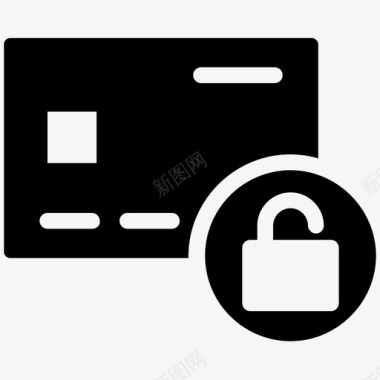 信用卡支付解锁卡刷卡锁定礼品卡图标图标