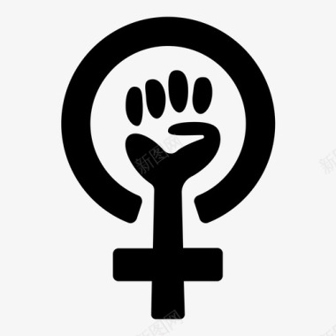 团结女权主义赋予妇女权力妇女图标图标