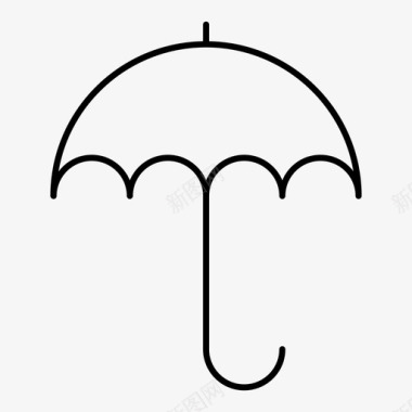 雨水伞薄中风图标图标