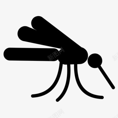 蚊子黄热病吸吮图标图标