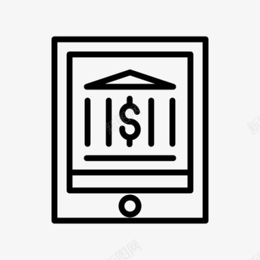 电子银行平板电脑技术网上银行图标图标
