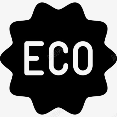 生态徽章自然纯色图标图标