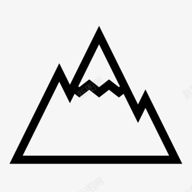 运动人高山山顶攀岩图标图标