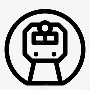 公共交通标识地铁旅行运输图标图标
