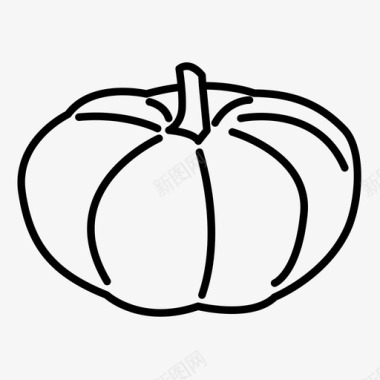 南瓜蔬菜感恩节图标图标
