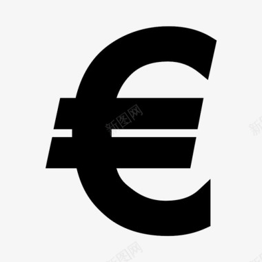 欧元支付货币符号图标图标