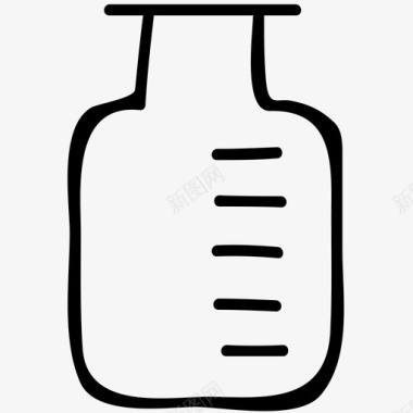 玻璃瓶科学手绘涂鸦图标图标