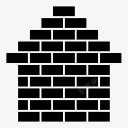 抹灰墙房屋屋顶地层图标高清图片