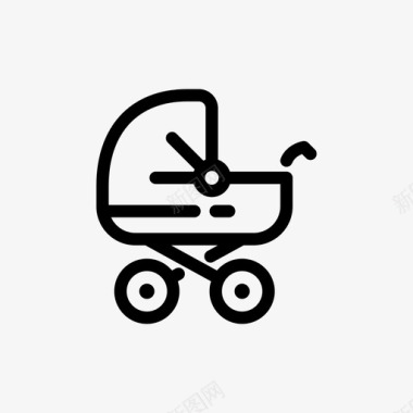 孩子和婴儿婴儿车父母养育子女图标图标