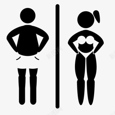 更衣室男女通用房公共厕所图标图标
