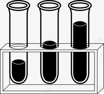 科学实验品试管架试管溶液图标图标