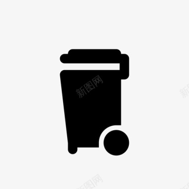 垃圾桶垃圾塑料图标图标