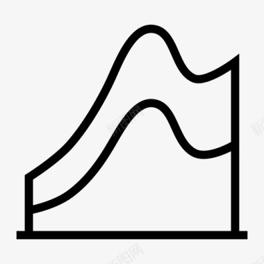 安放面积样条曲线图信息图报表图标图标