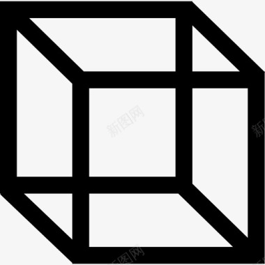 立方体立方体盒子尺寸图标图标