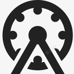 县集市摩天轮游乐园嘉年华图标高清图片