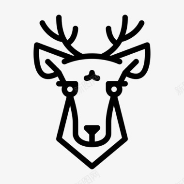 哺乳动物鹿动物鹿角图标图标