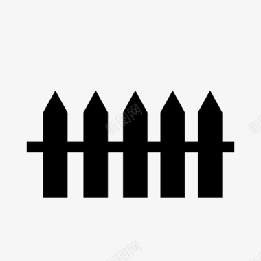 篱笆木栅栏墙图标图标