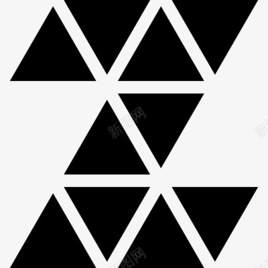 小三角形形状的多边形字母Z图标图标