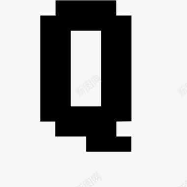 像素图标q像素字母7x高图标图标