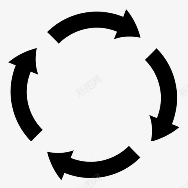 回收绿色循环图标图标