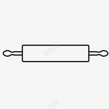 简洁擀面杖擀面杖家图标图标
