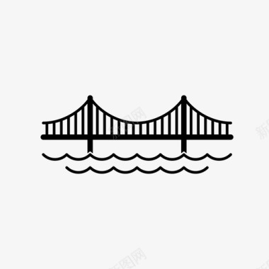 桥梁水旅游图标图标