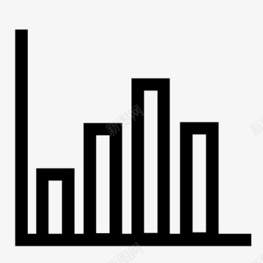 黑色信息图表统计信息图形图标图标