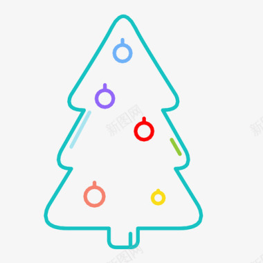 冬天松树采购产品圣诞树圣诞树木材图标图标