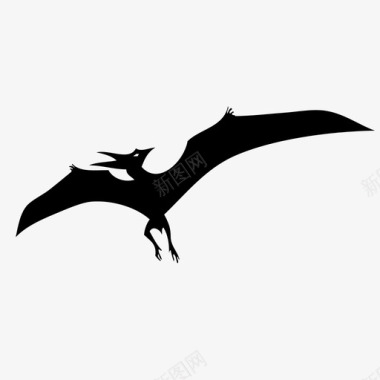 翼龙动物恐龙图标图标