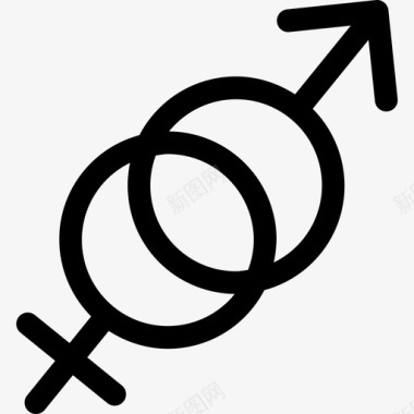 男女男女性别符号符号医学和健康图标图标