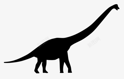 爬行动物蜥脚龙巴龙恐龙长颈龙图标图标