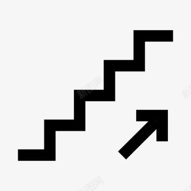 自动楼梯楼上台阶图标图标