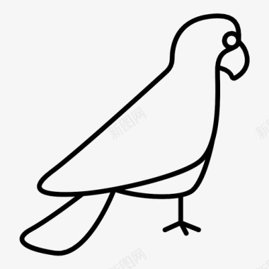 飞翔的鹦鹉鹦鹉独自飞翔图标图标