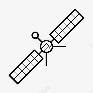 太空外星人卫星天线通信图标图标