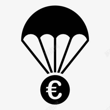 降落伞金融自由图标图标
