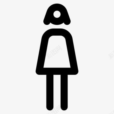 女性生殖女性站立标牌图标图标