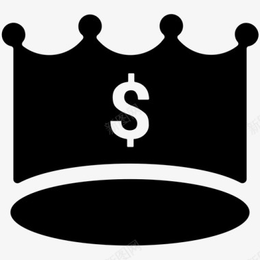皇冠货币价值美元价值概念图标图标