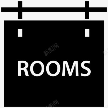 房间的信号房间招牌房地产实心图标图标