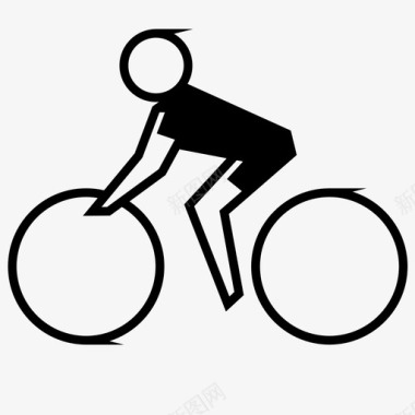 骑自行车男人人图标图标