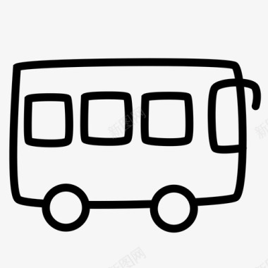 公共交通标识公共汽车城市长途汽车图标图标