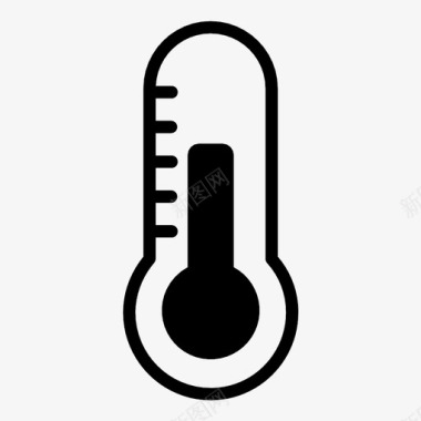 水银温度计温度计工具温控器图标图标