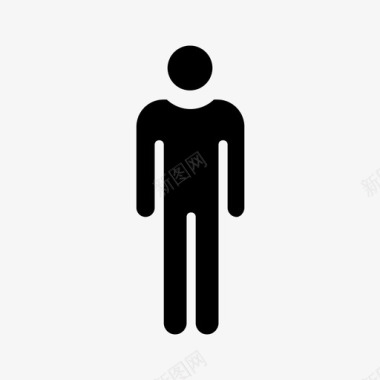 洗手间标志男性站立标牌图标图标