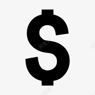 美元付款货币符号图标图标