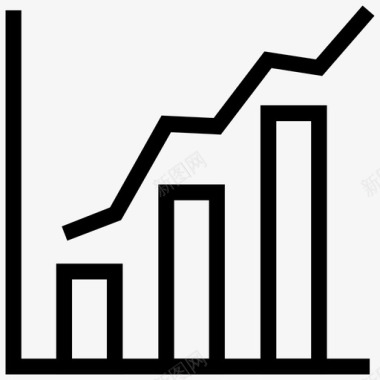 黑色信息图表条形图分析数据图标图标