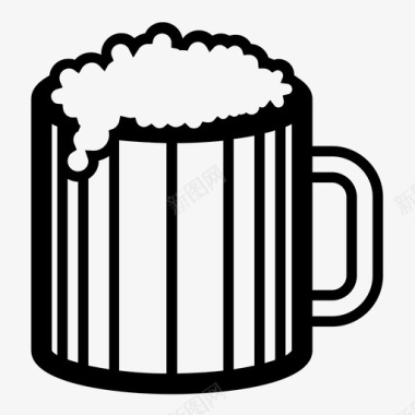 比利时啤酒杯啤酒品脱杯麦芽图标图标